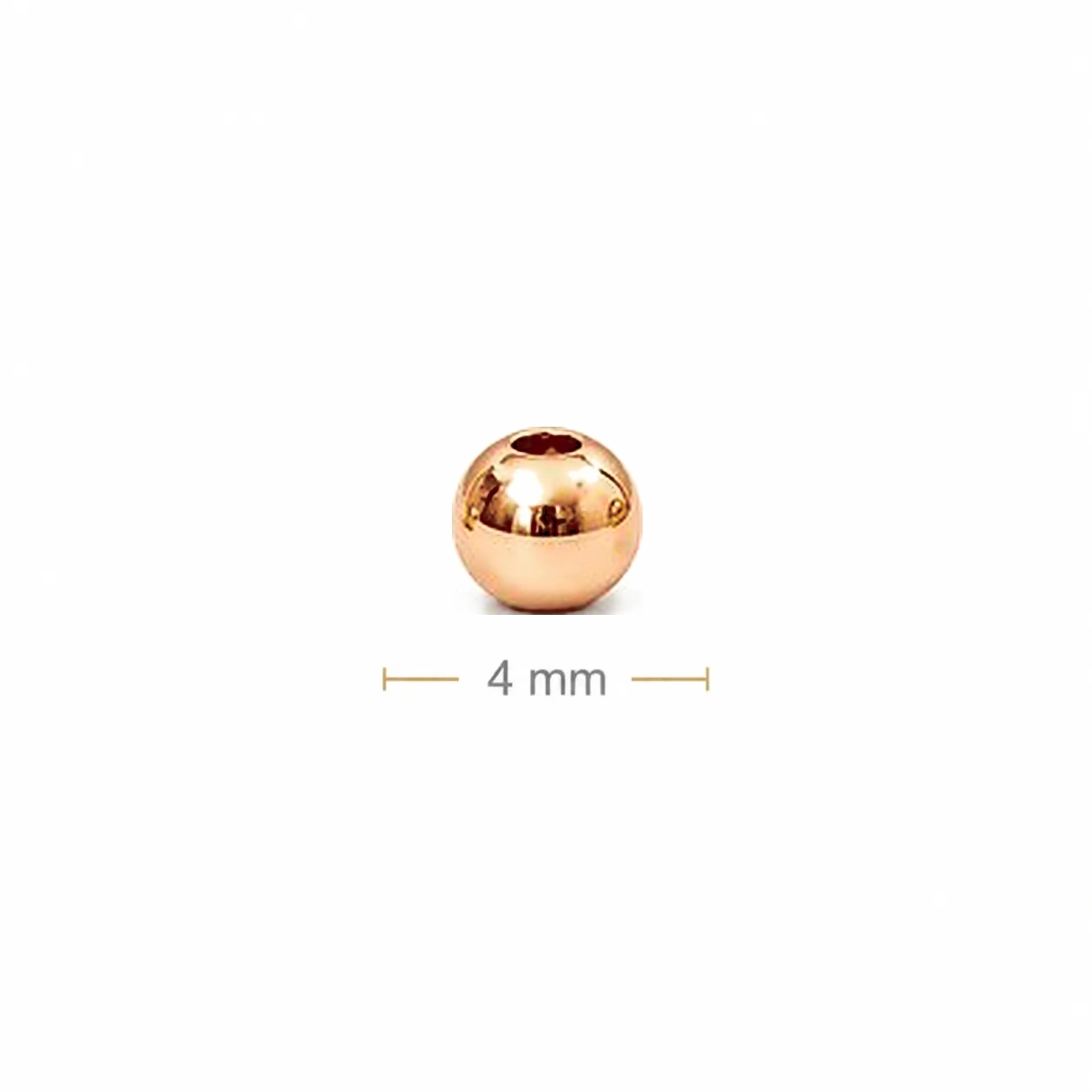 Balin liso 4mm rosado · Balinería · Beads Market Co