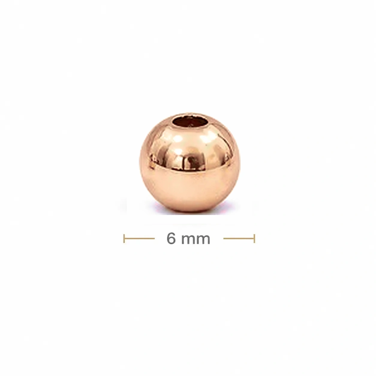 Balin liso 6mm rosado · Balinería · Beads Market Co