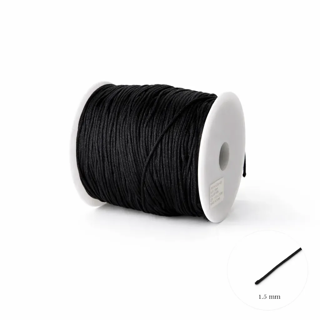 Hilo 1.5 mm Celular Negro · Hilos · Beads Market Co