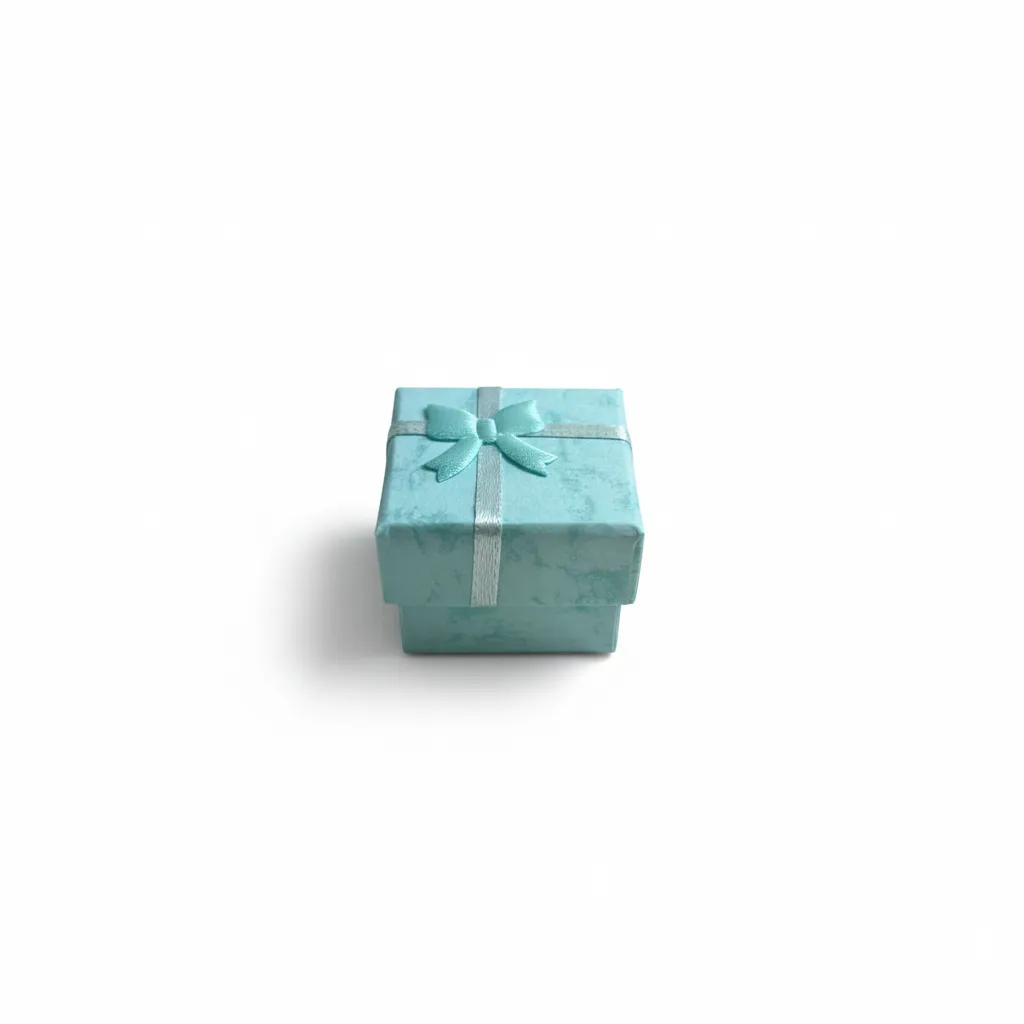 Caja de joyería 4 × 4 cm Azul Claro · Empaques por unidad · Beads Market Co