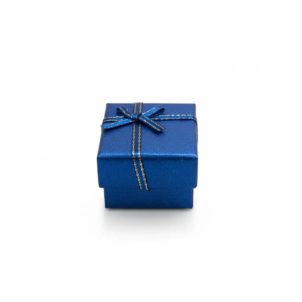 Caja de joyería 4 × 4 cm Azul · Empaques por unidad · Beads Market Co