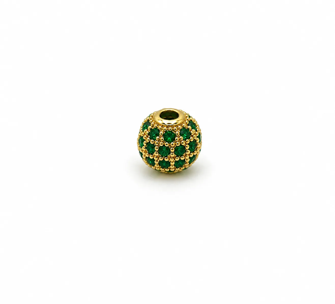 Bola De Fuego Esmeral 6mm · Herrajes · Beads Market Co