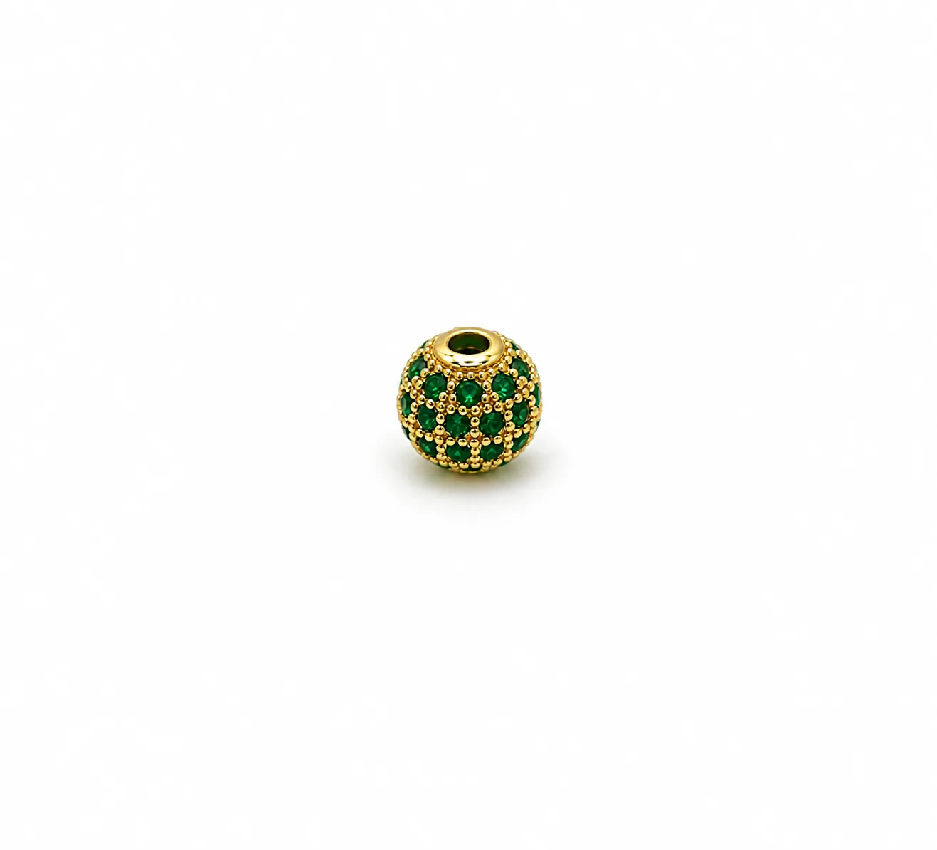 Bola De Fuego Esmeral 5mm · Herrajes · Beads Market Co