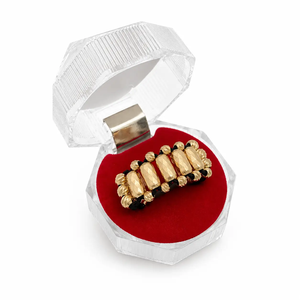 Anillo Triple Carril Barril Grande · Anillos tejidos · Beads Market Co