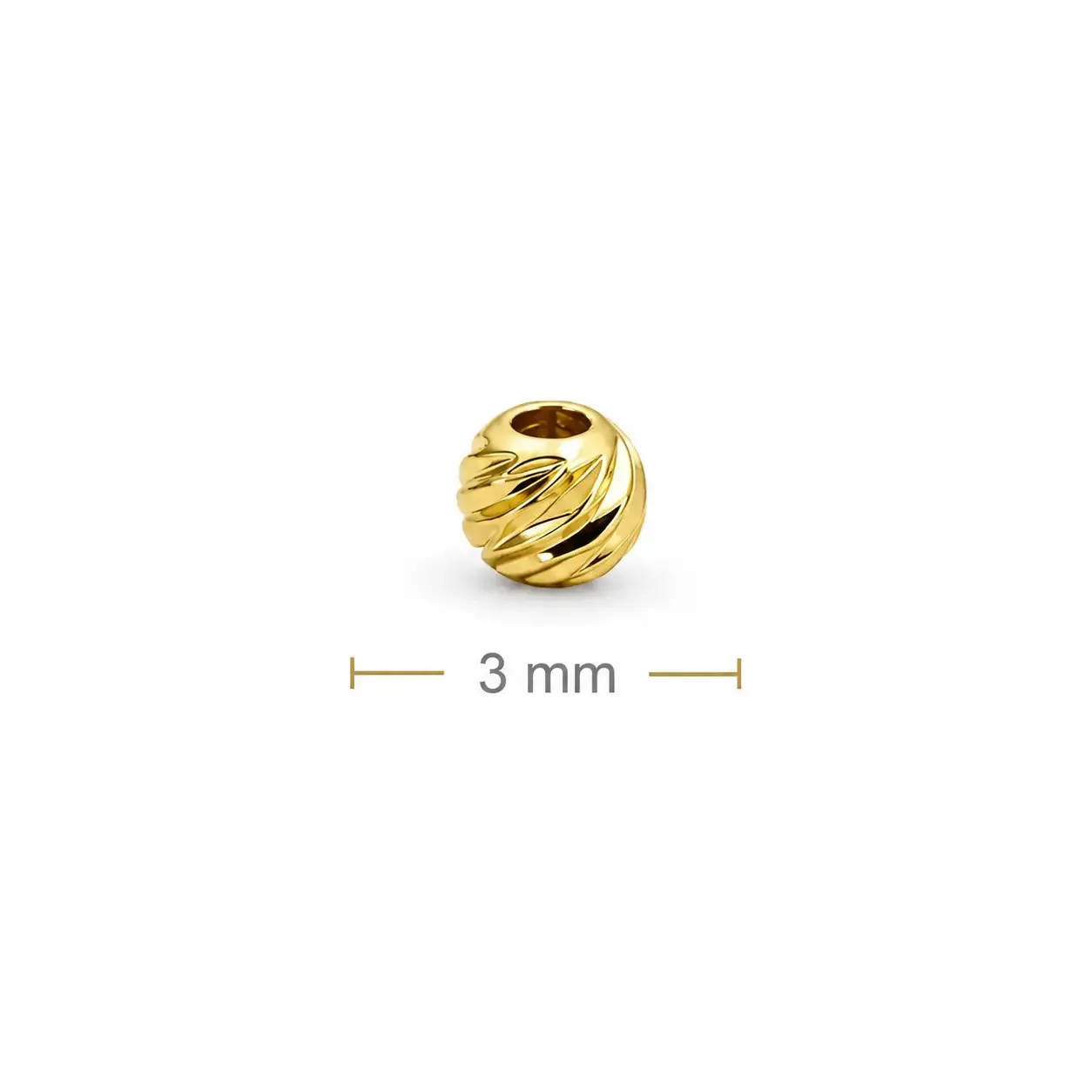 Balin Diamantado 18K 3mm · Balinería · Beads Market Co
