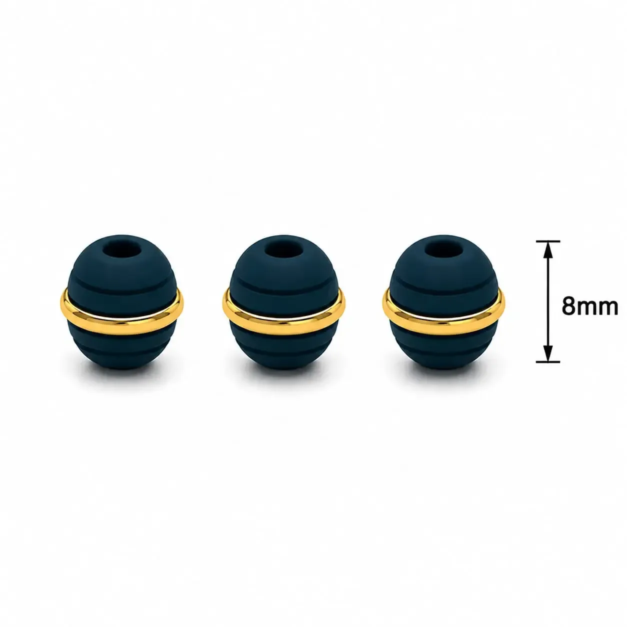 Neopreno Argollado AzulP 8mm · Neoprenos · Beads Market Co