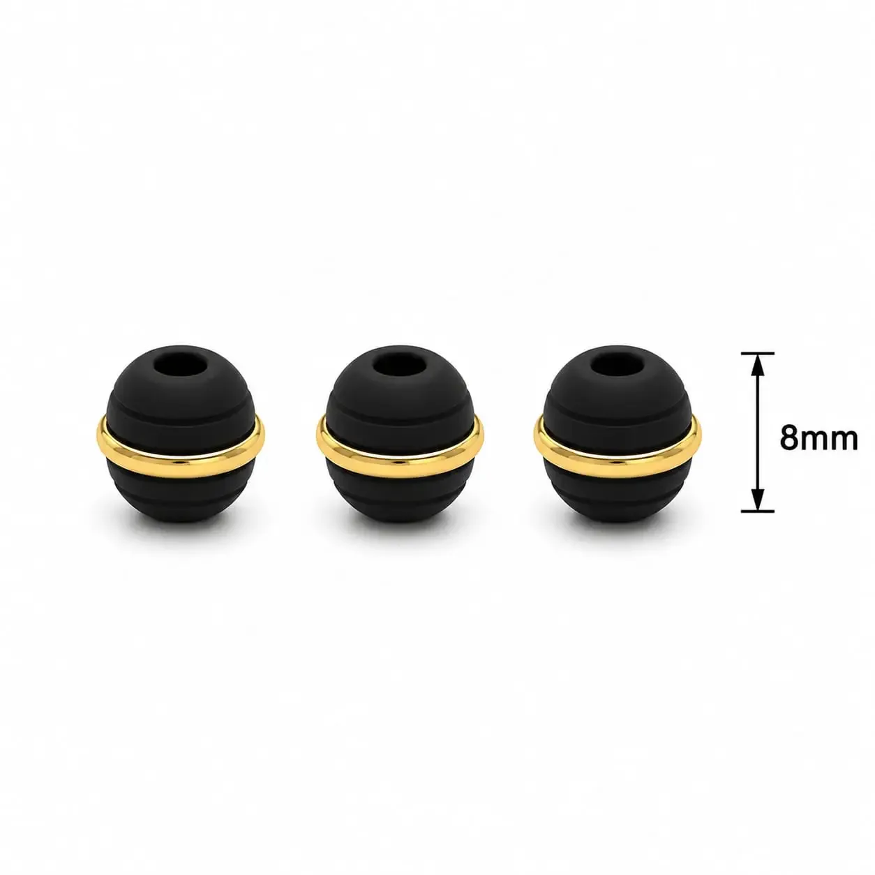Neopreno Argollado Negro 8mm · Neoprenos · Beads Market Co
