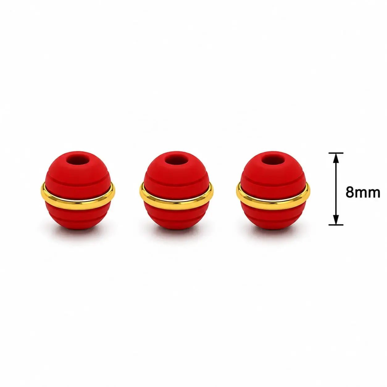 Neopreno Argollado Rojo 8mm · Neoprenos · Beads Market Co