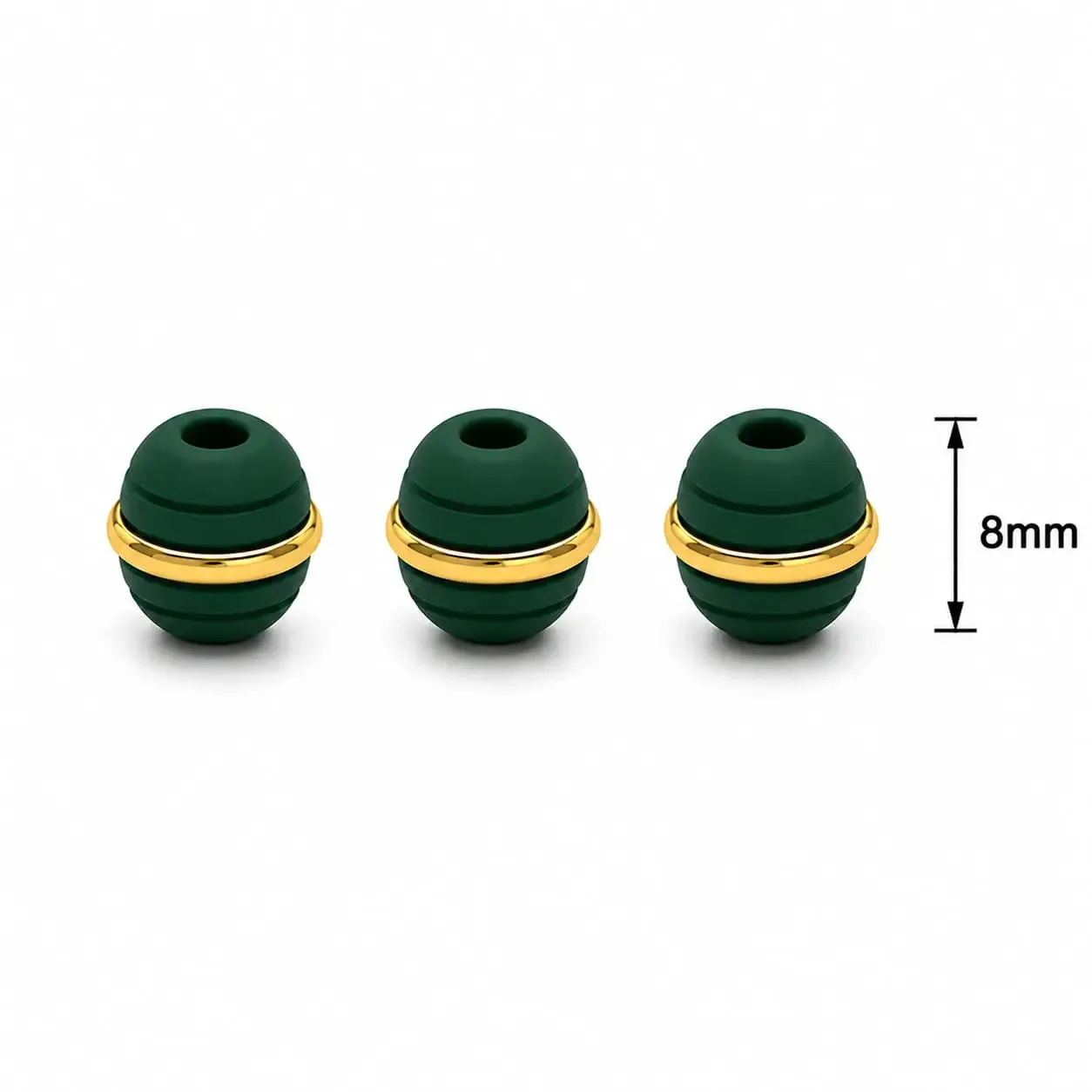 Neopreno Argollado Verde 8mm · Neoprenos · Beads Market Co