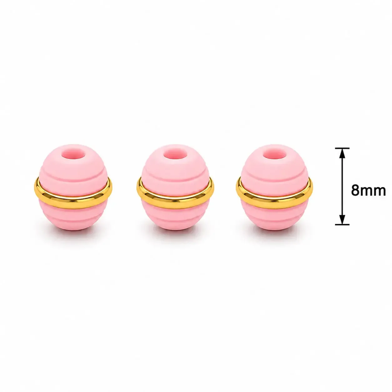 Neopreno Argollado Rosa 8mm · Neoprenos · Beads Market Co