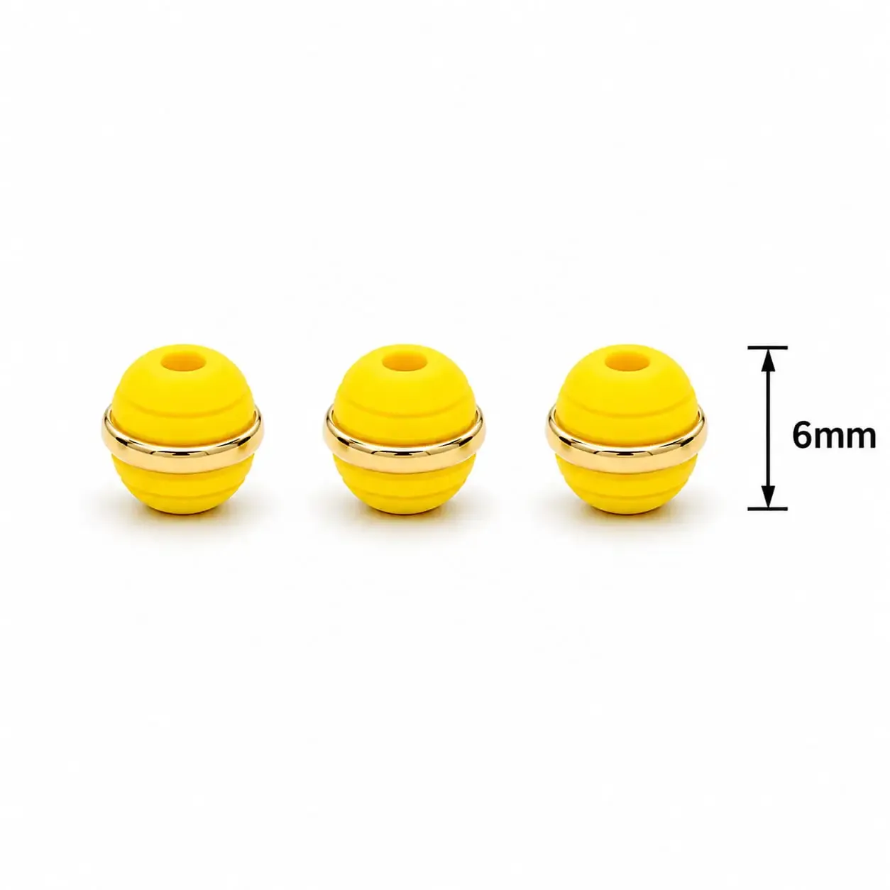 Neopreno Argollado Amarillo 6mm · Neoprenos