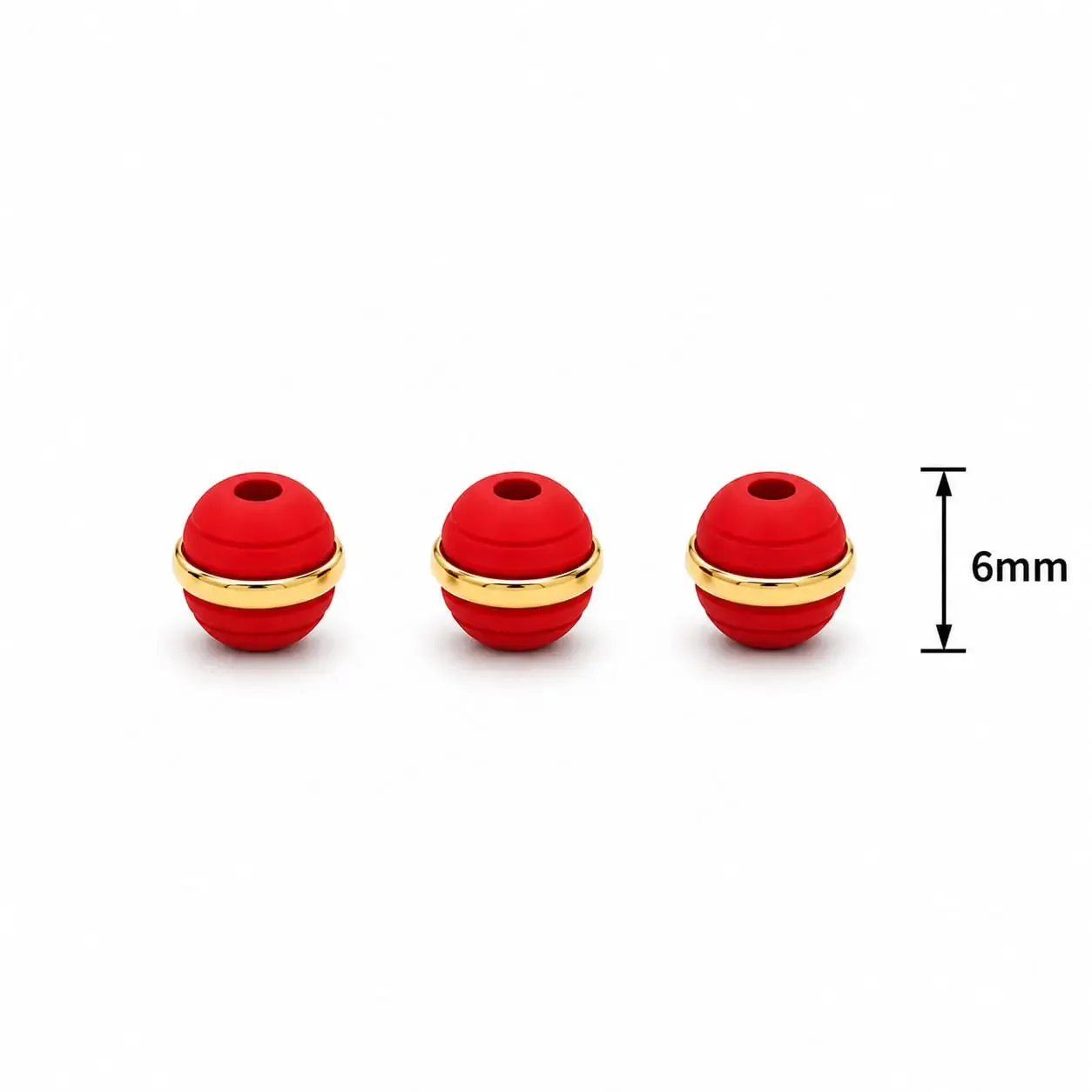 Neopreno Argollado Rojo 6mm · Neoprenos · Beads Market Co