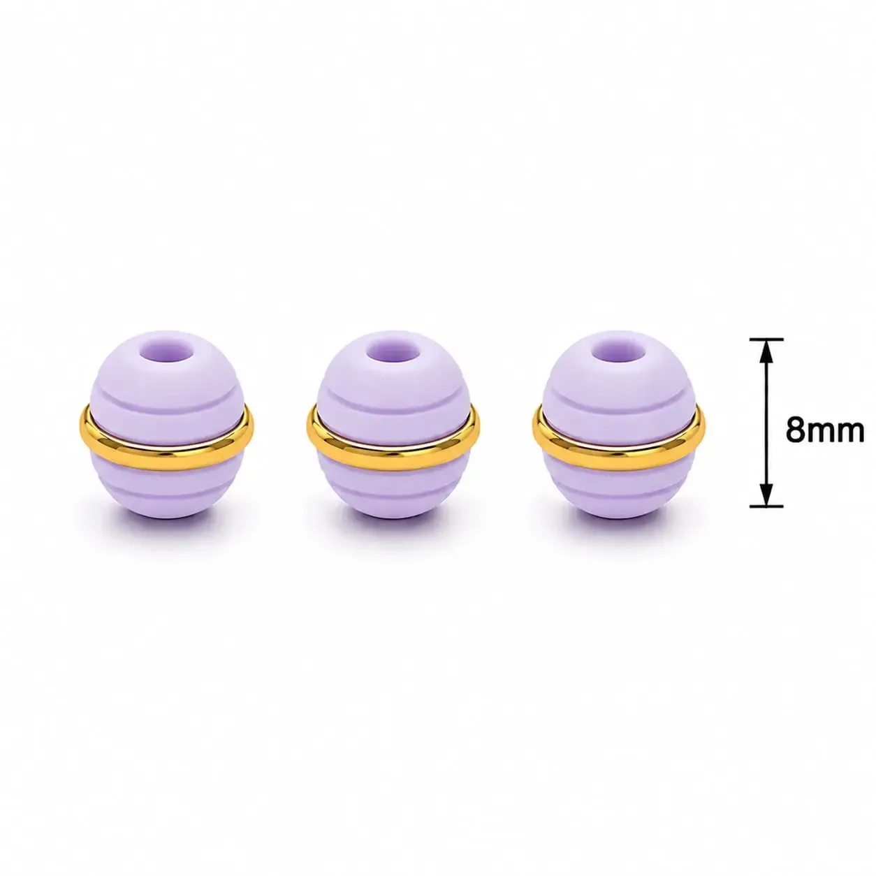 Neopreno Argollado Lila 8mm · Neoprenos · Beads Market Co