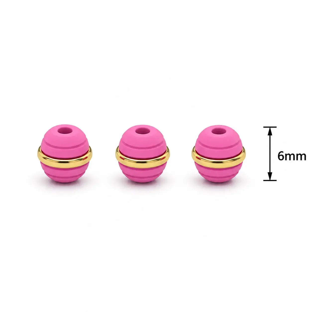 Neopreno Argollado Rosa 6mm · Neoprenos · Beads Market Co