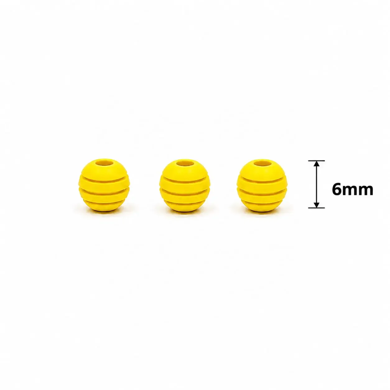 Neopreno Ranurado Amarillo 6mm · Neoprenos · Beads Market Co