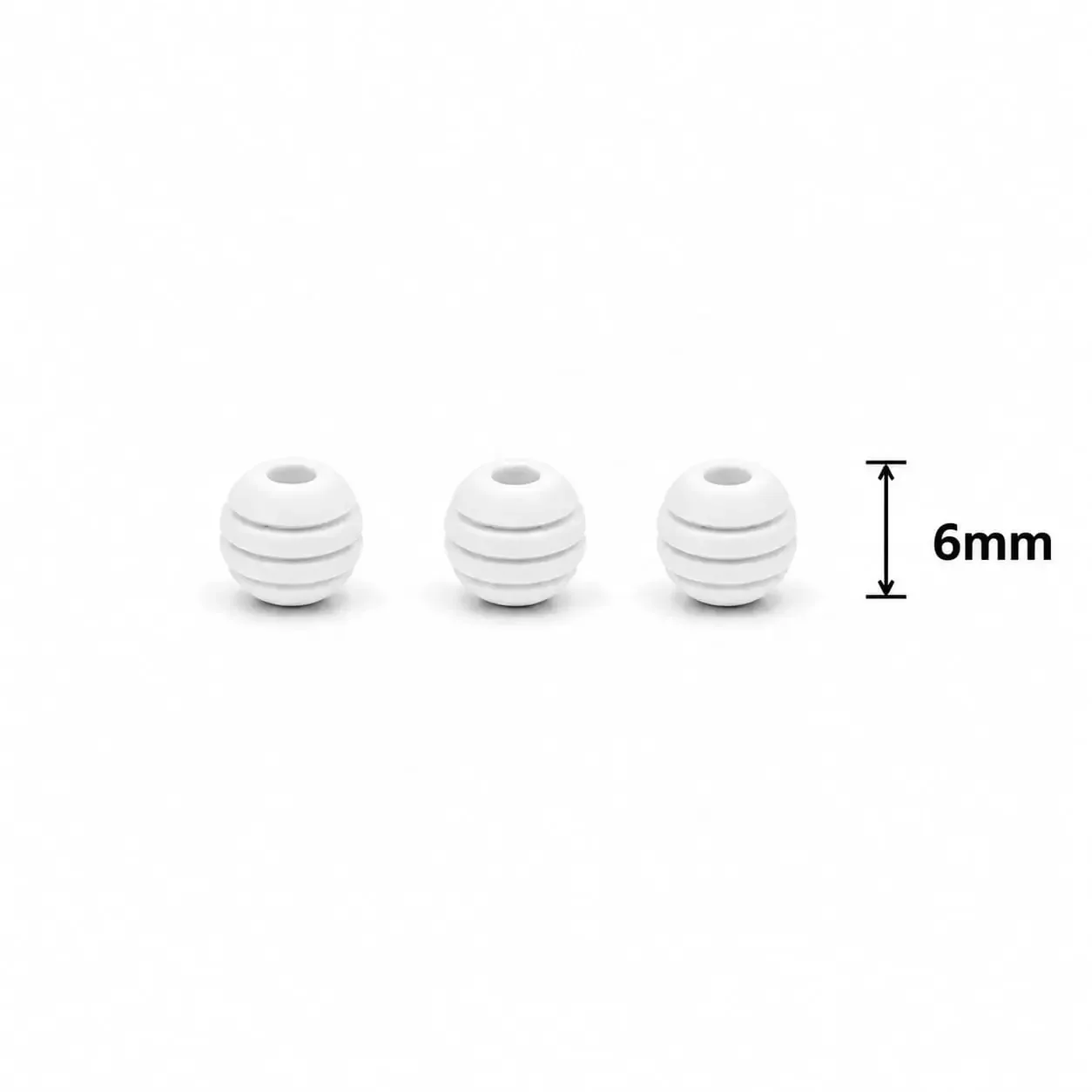Neopreno Ranurado Blanco 6mm · Neoprenos · Beads Market Co