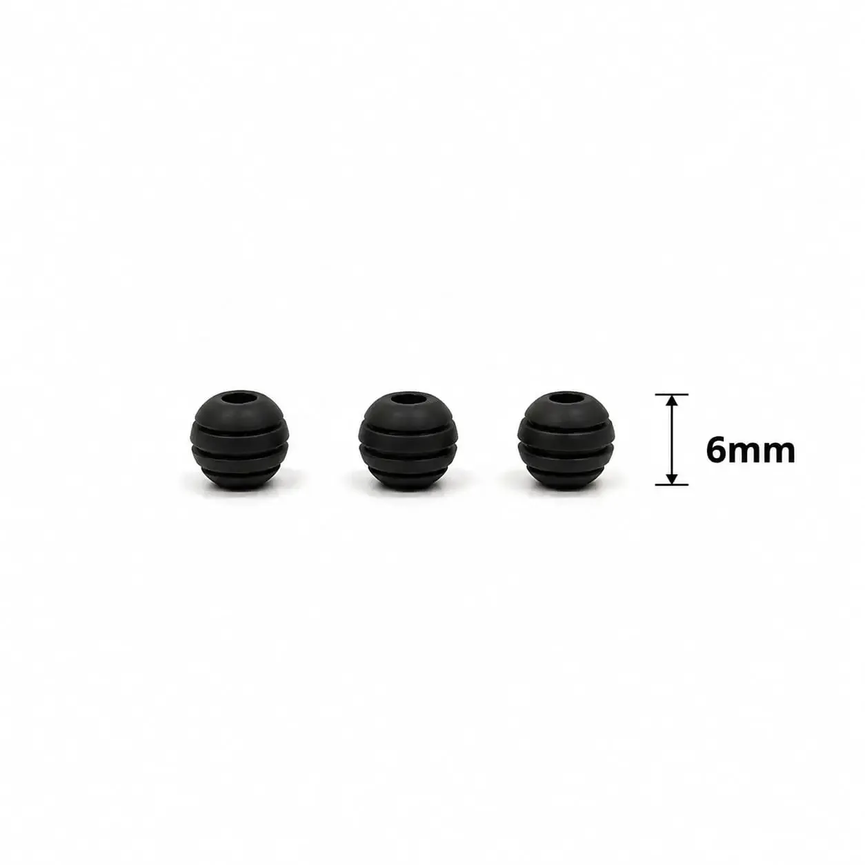 Neopreno Ranurado Negro 6mm · Neoprenos · Beads Market Co