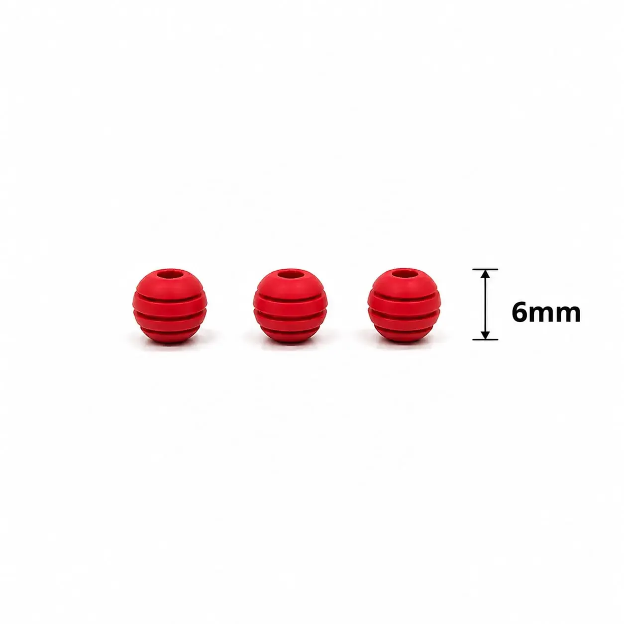 Neopreno Ranurado Rojo 6mm · Neoprenos · Beads Market Co