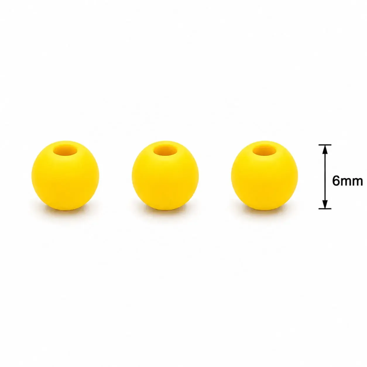 Neopreno Lisa Amarillo 6mm · Neoprenos · Beads Market Co