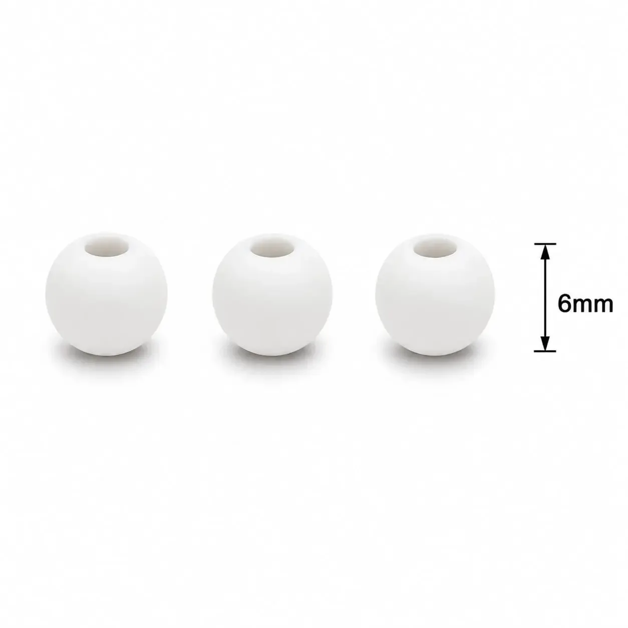 Neopreno Lisa Blanco 6mm · Neoprenos · Beads Market Co