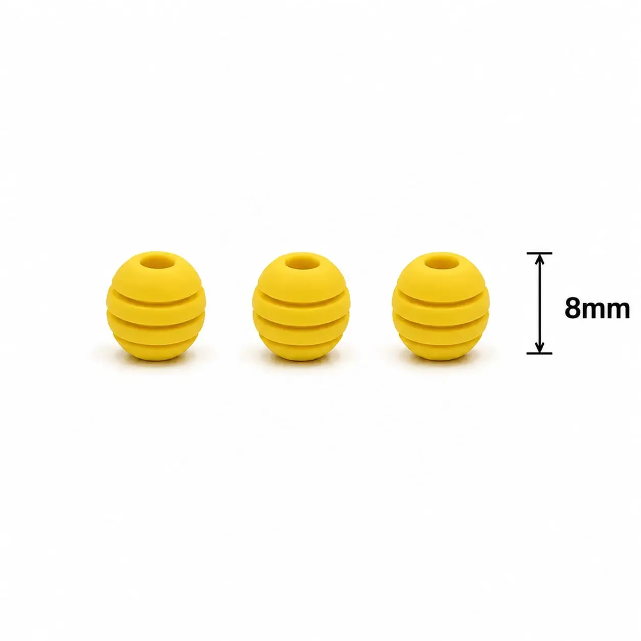 Neopreno Ranurado Amarillo 8mm · Neoprenos · Beads Market Co