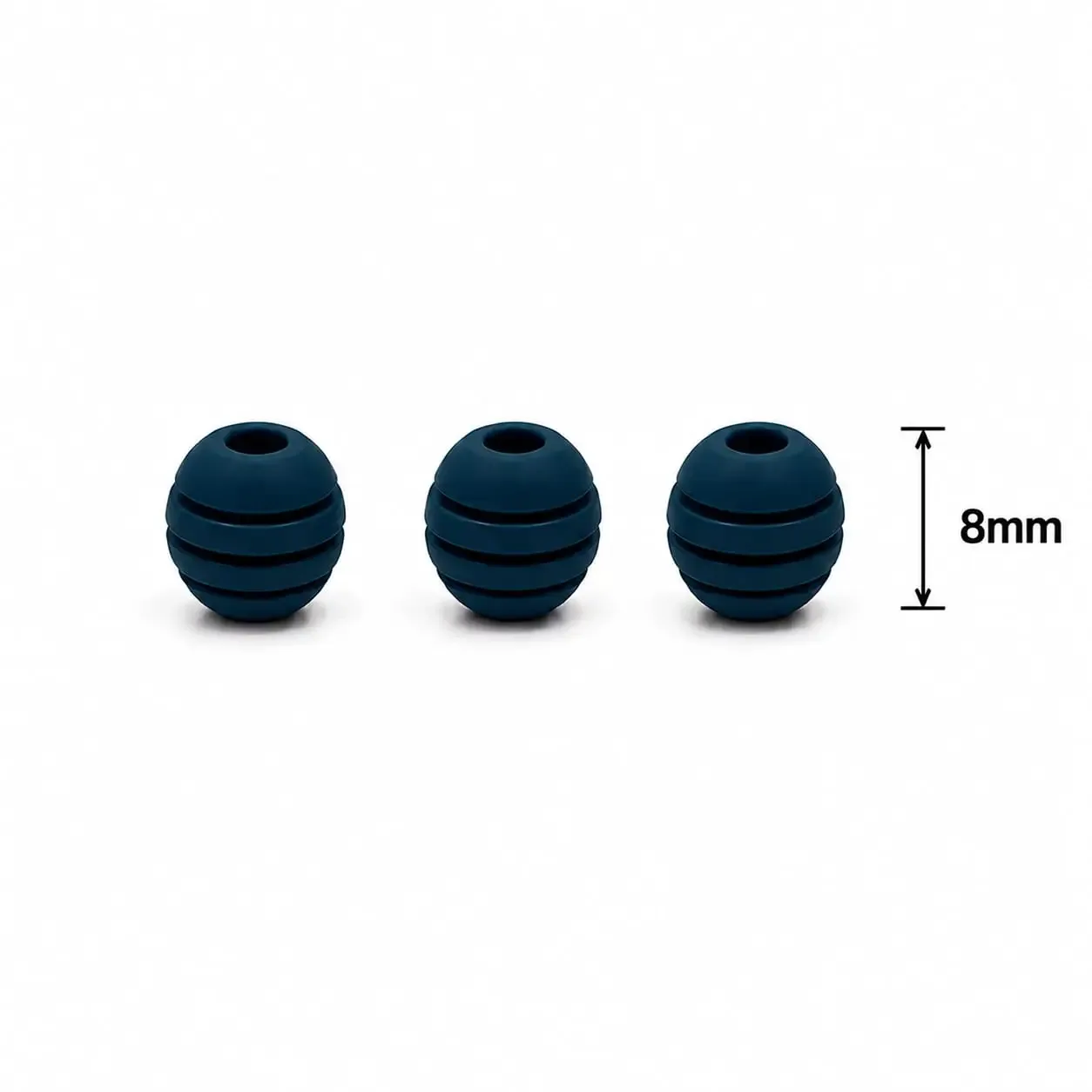 Neopreno Ranurado Azul Petroleo 8mm · Neoprenos · Beads Market Co