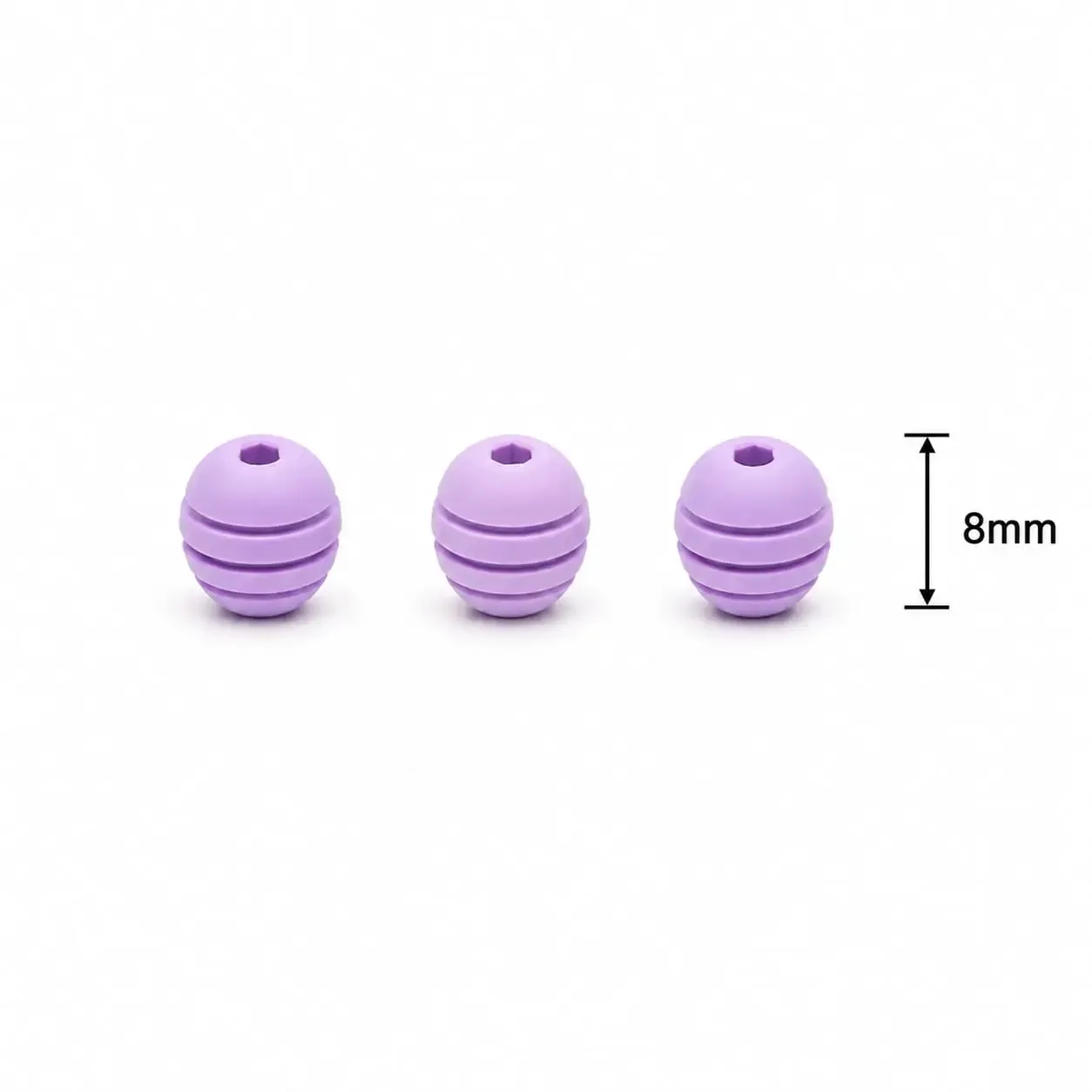 Neopreno Ranurado Lila 8mm · Neoprenos · Beads Market Co