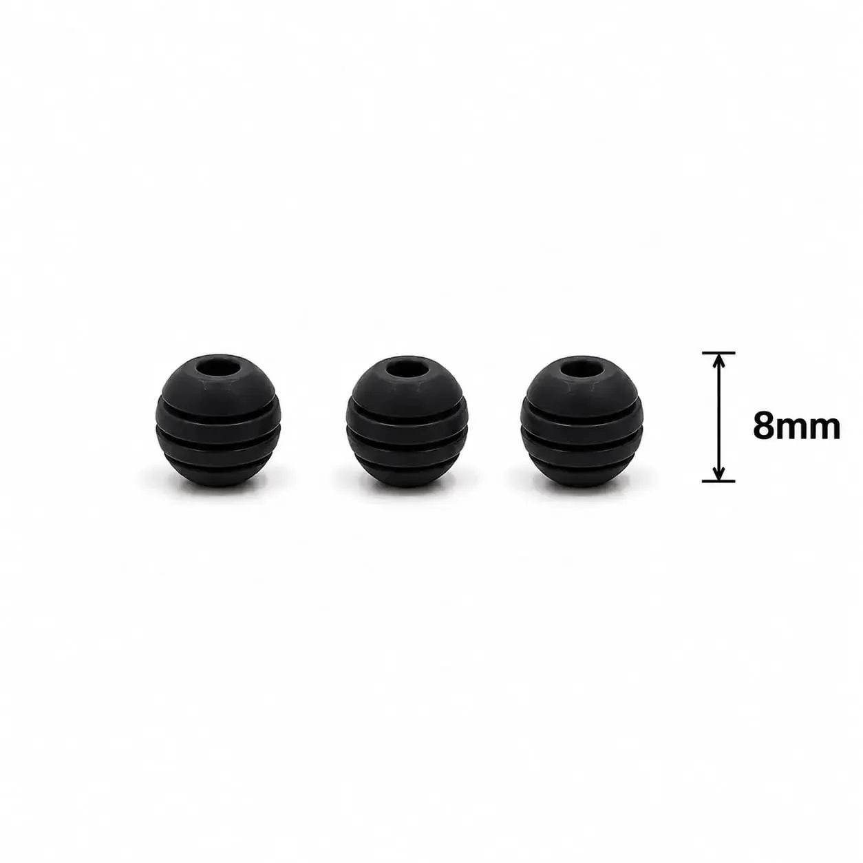 Neopreno Ranurado Negro 8mm · Neoprenos · Beads Market Co