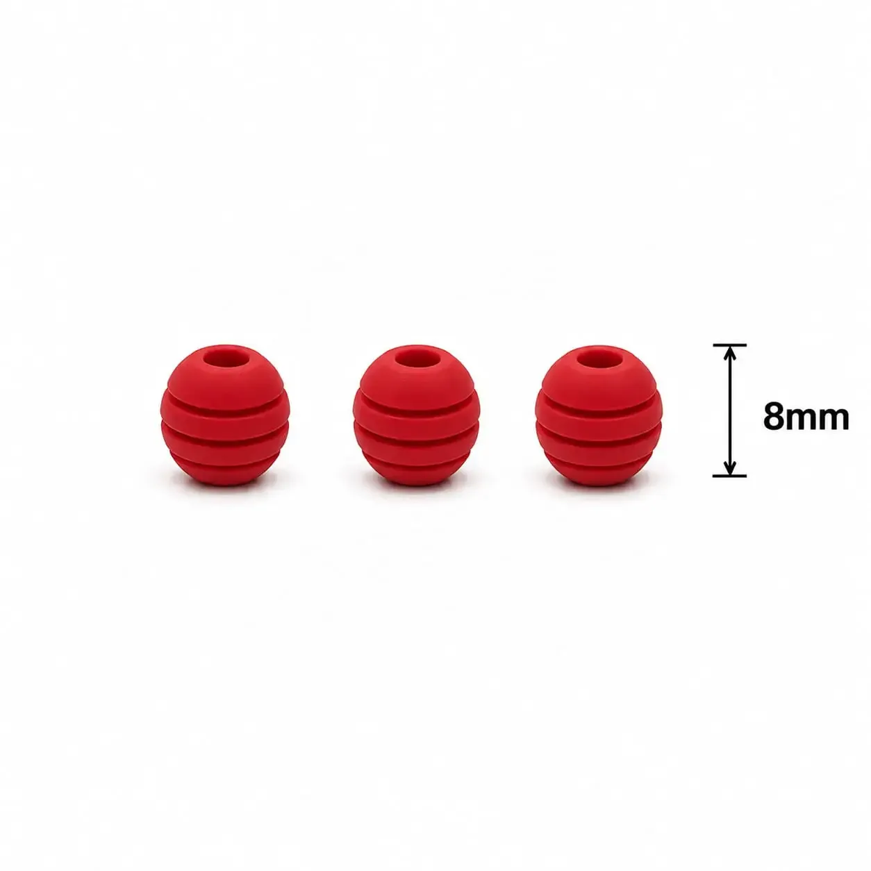 Neopreno Ranurado Rojo 8mm · Neoprenos · Beads Market Co