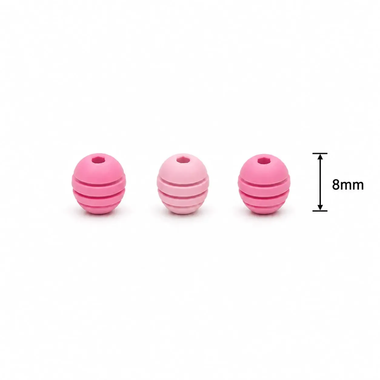 Neopreno Ranurado Rosado 8mm · Neoprenos · Beads Market Co