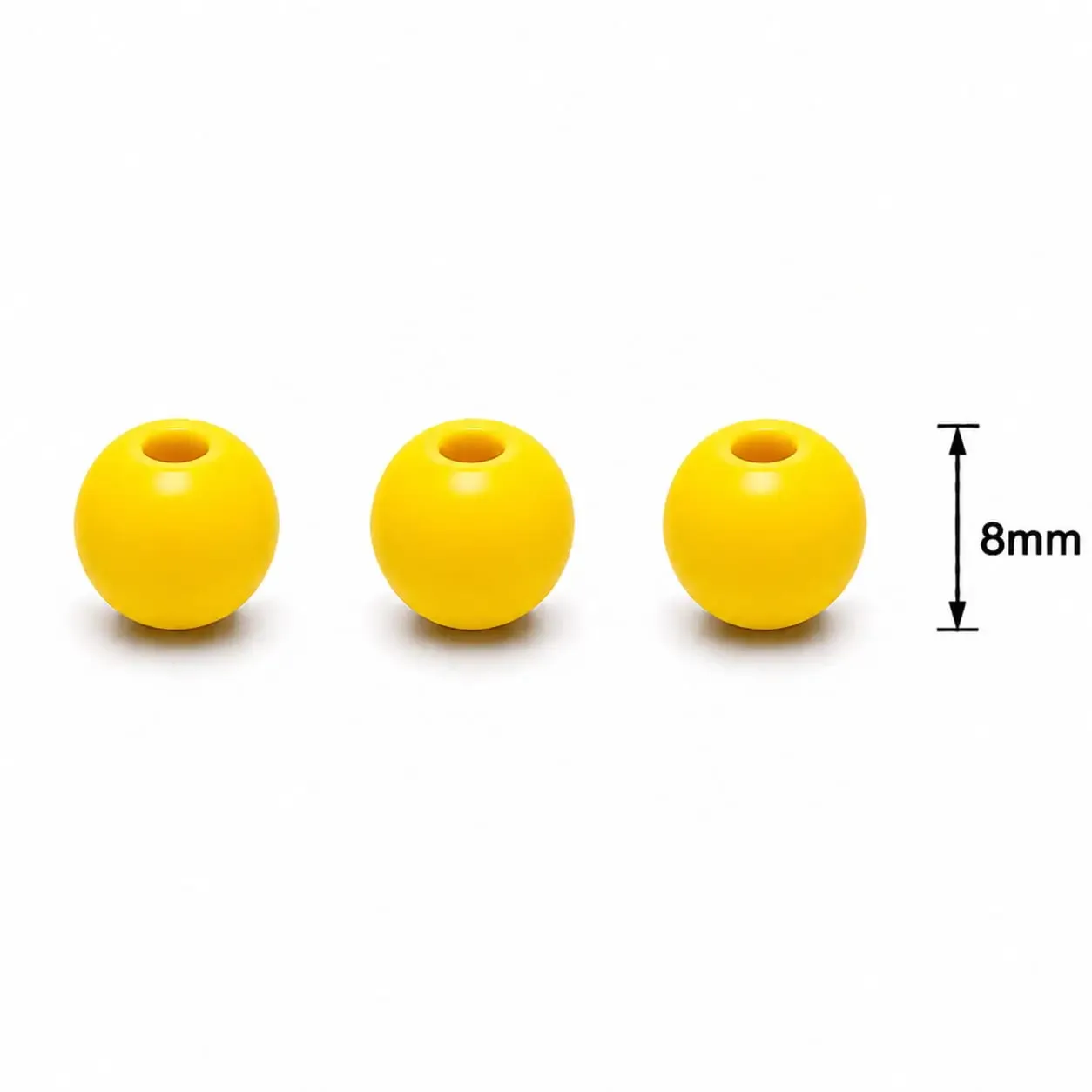 Neopreno Lisa Amarillo 8mm · Neoprenos · Beads Market Co