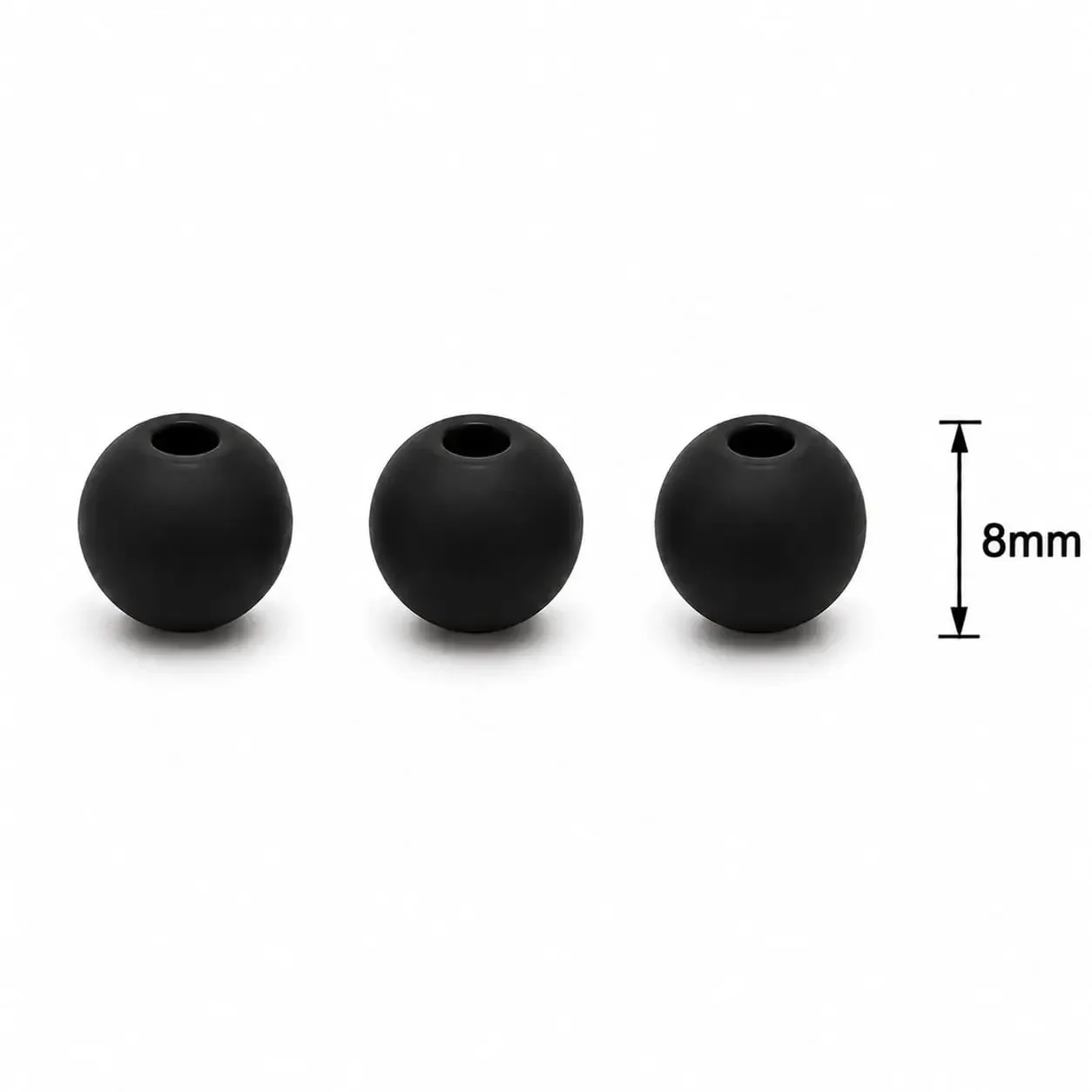 Neopreno Lisa Negro 8mm · Neoprenos · Beads Market Co