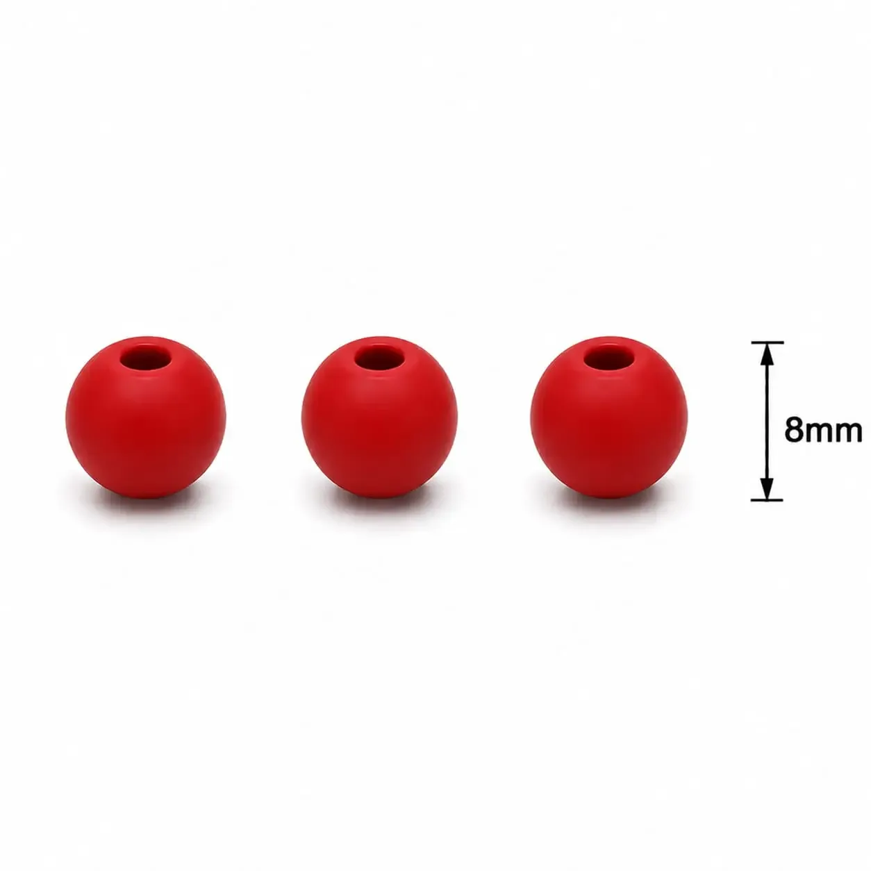 Neopreno Lisa Rojo 8mm · Neoprenos · Beads Market Co