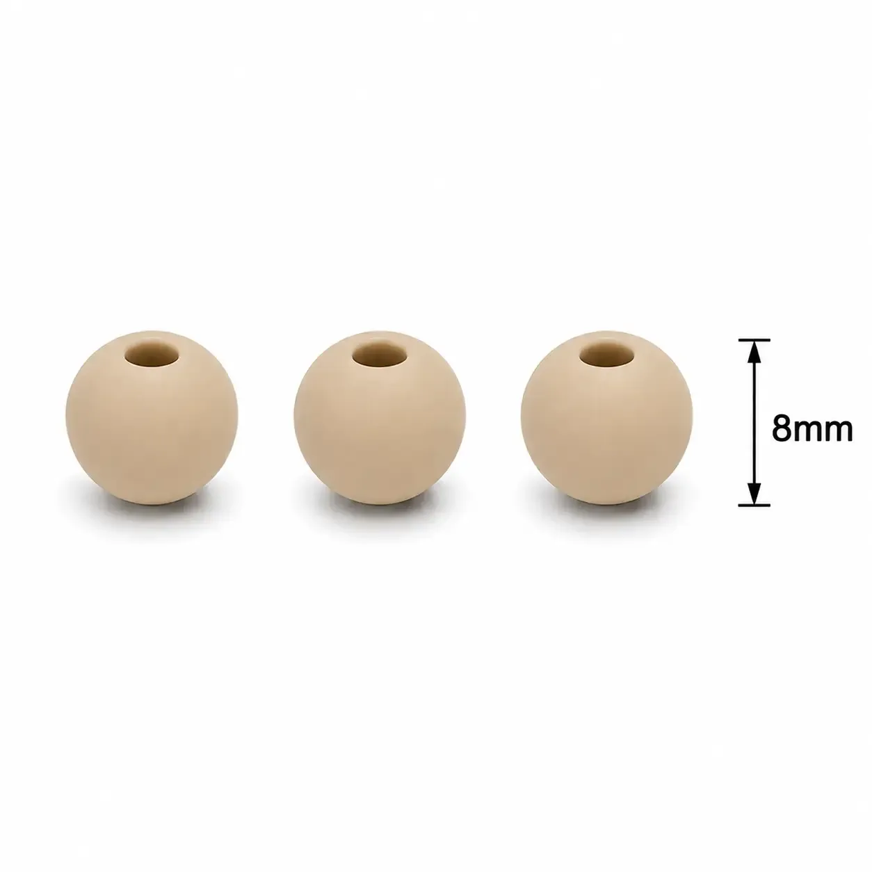 Neopreno Lisa Beige 8mm · Neoprenos · Beads Market Co