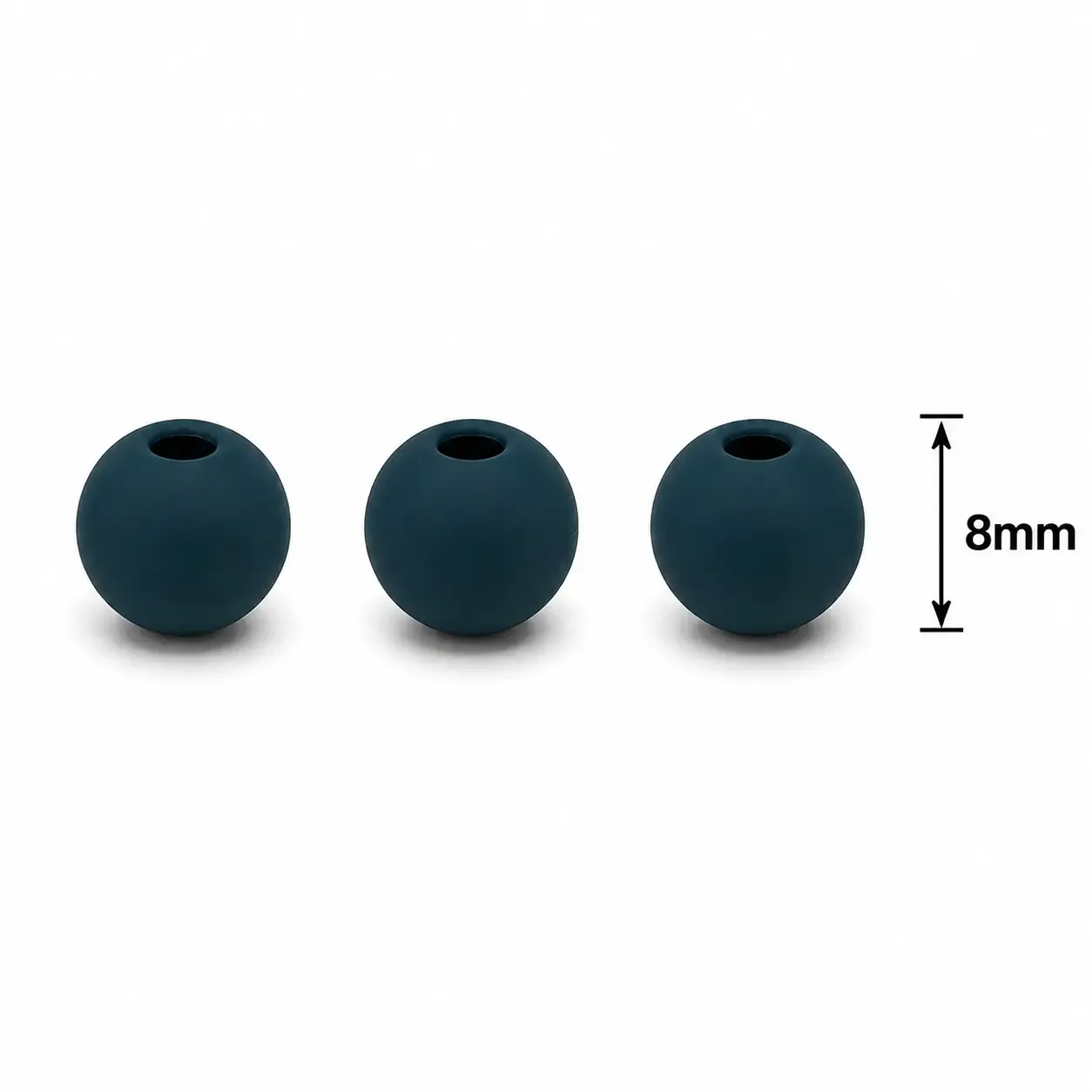 Neopreno Lisa Azul Petroleo 8mm · Neoprenos · Beads Market Co