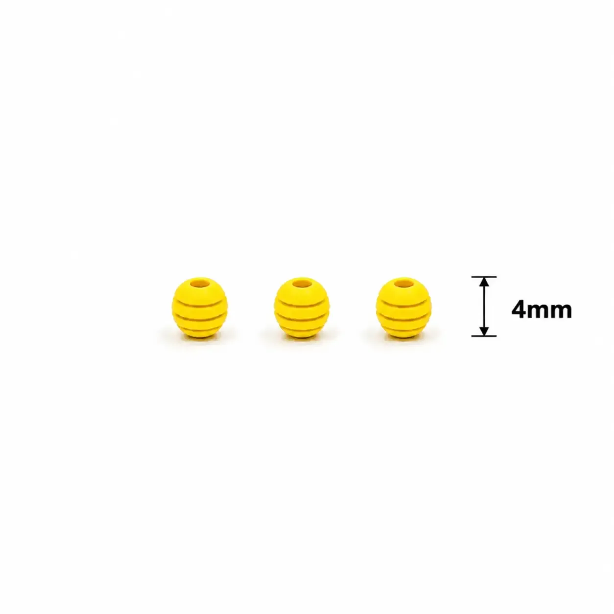 Neopreno Ranurado Amarillo 4mm · Neoprenos · Beads Market Co