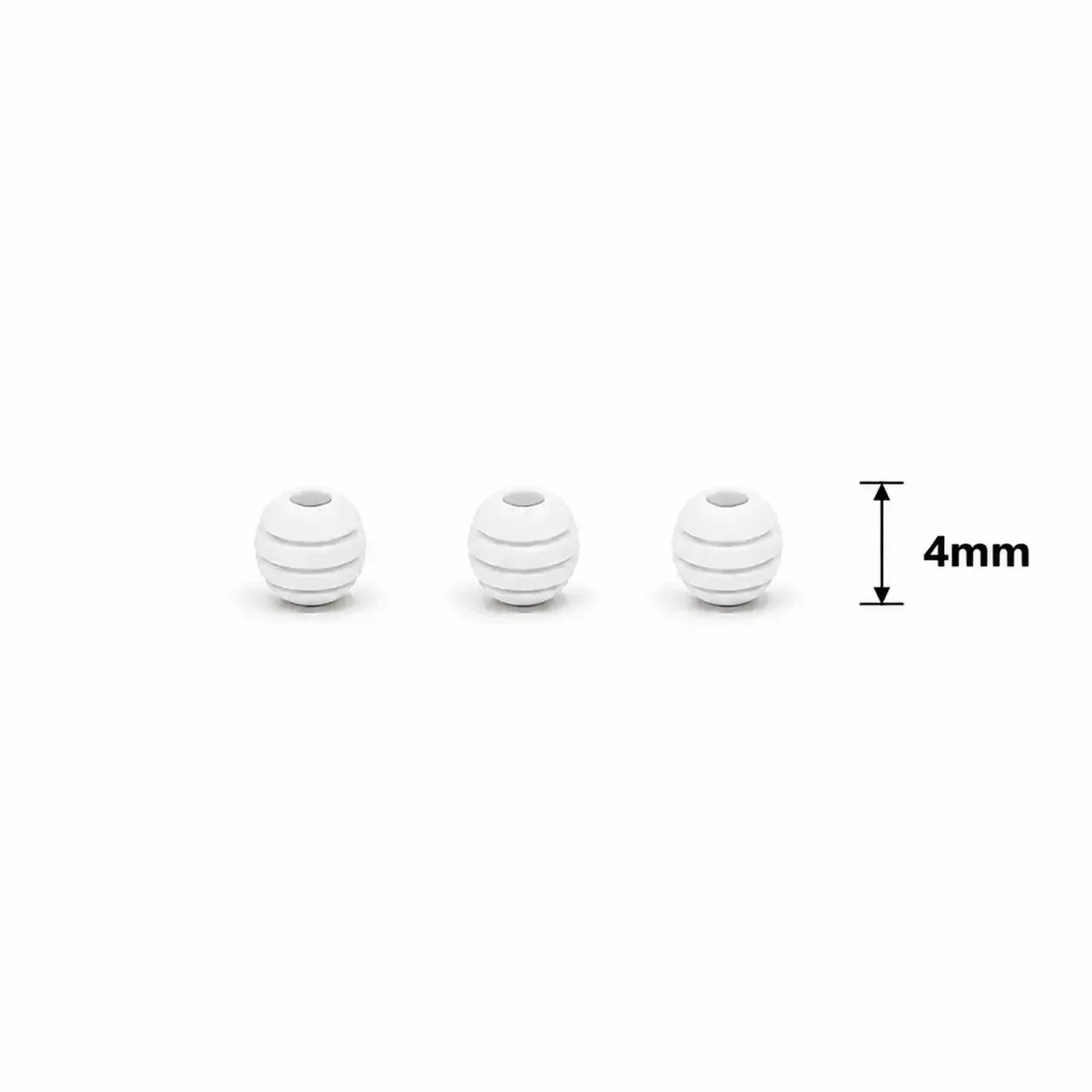 Neopreno Ranurado Blanco 4mm · Neoprenos · Beads Market Co