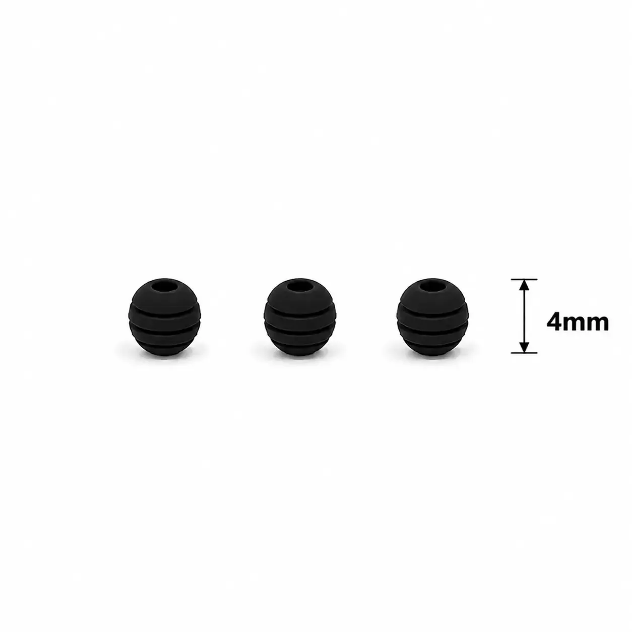 Neopreno Ranurado Negro 4mm · Neoprenos · Beads Market Co