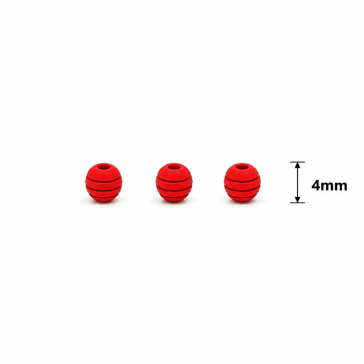 Neopreno Ranurado Rojo 4mm · Neoprenos · Beads Market Co