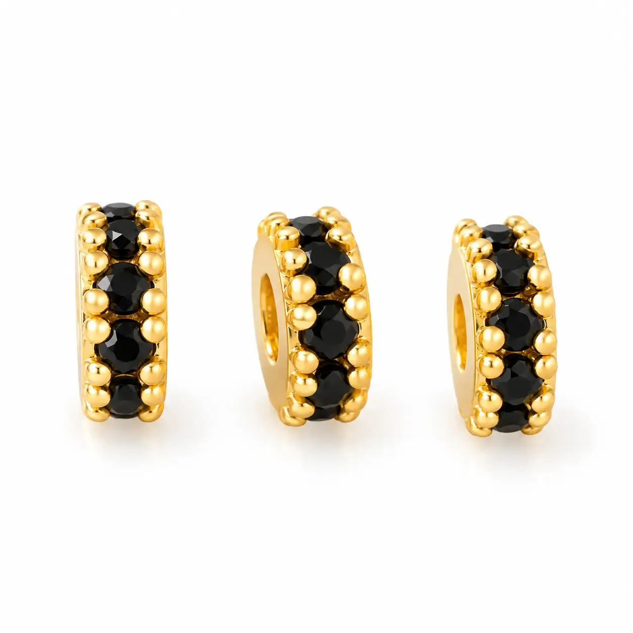 Rondel Negro 5mm (paquete x 3 unidades) · Herrajes · Beads Market Co