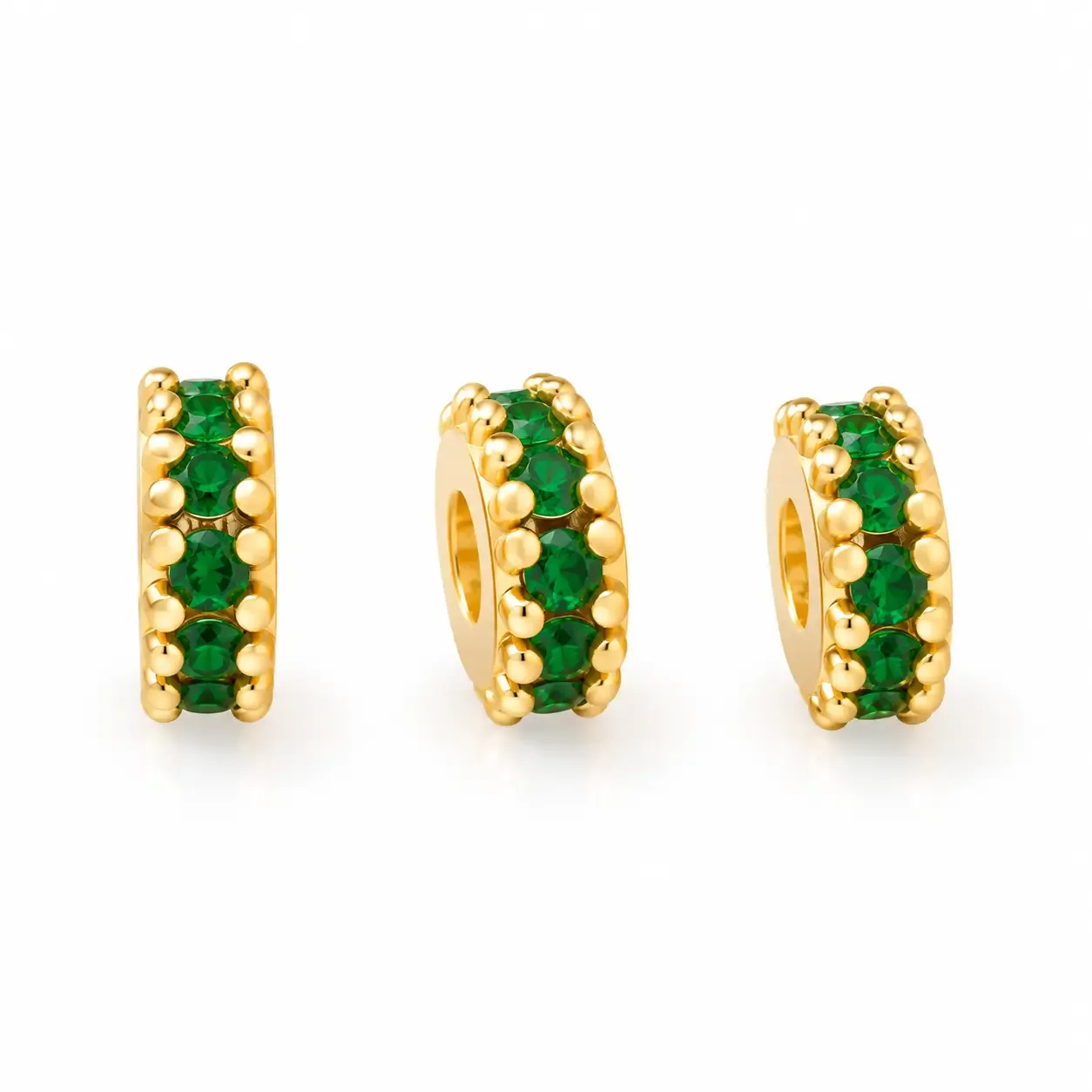 Rondel Verde 5mm (paquete x 3 unidades) · Herrajes · Beads Market Co