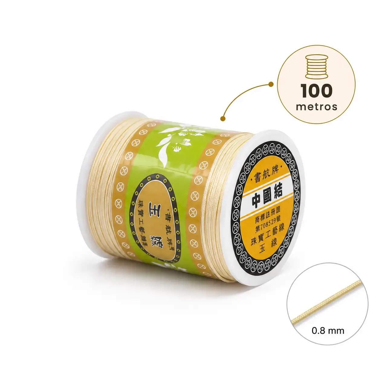Hilo 0.8 mm Celular Beige · Hilos
