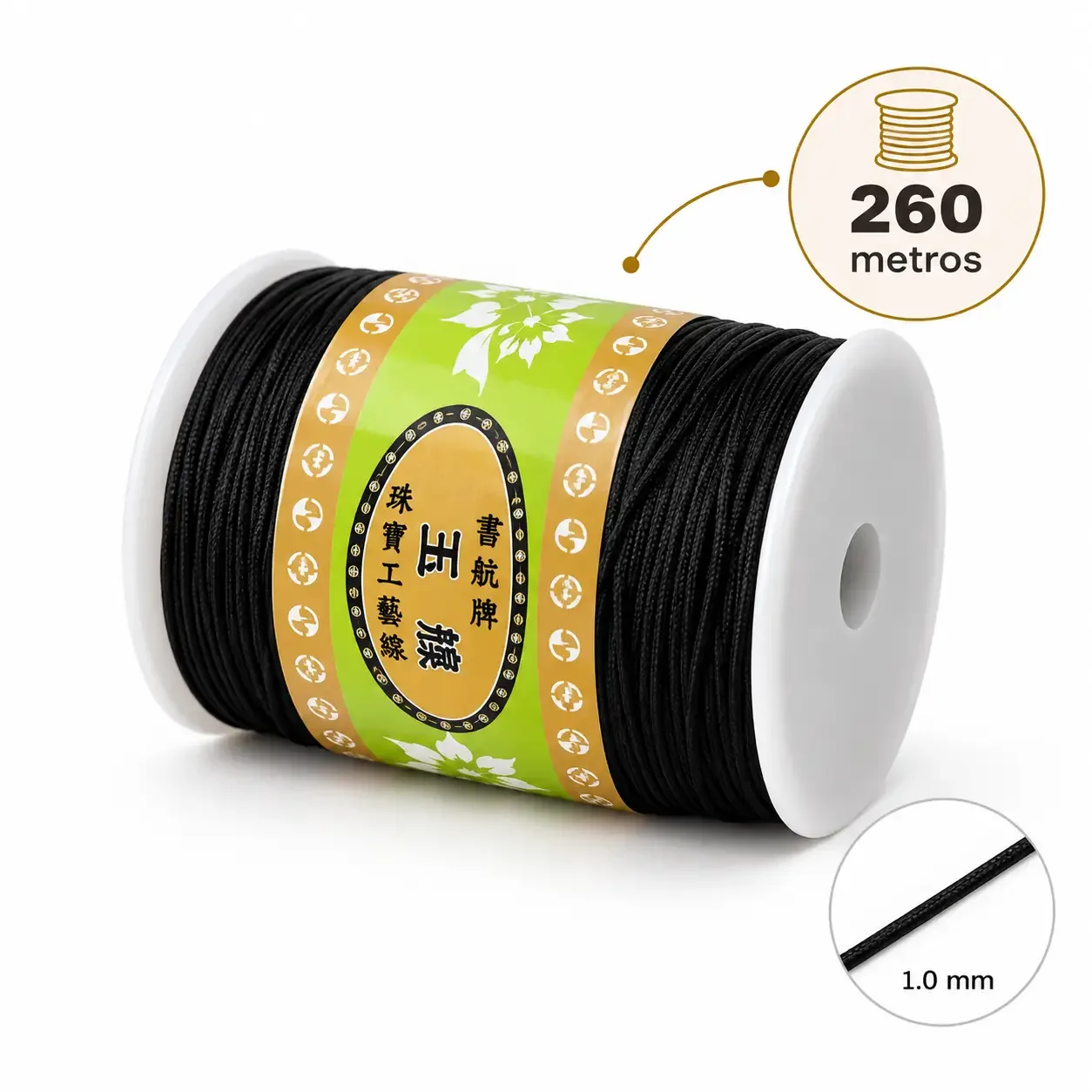Hilo 1.0 mm Celular Negro · Hilos · Beads Market Co
