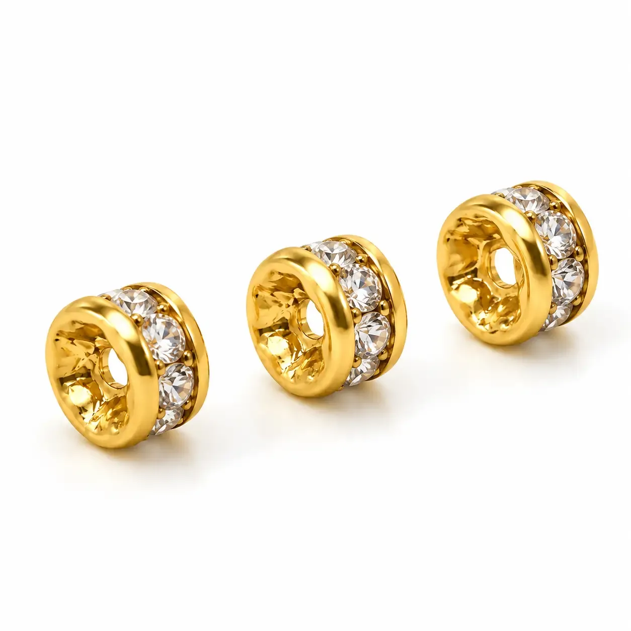 Rondel Royal Cristal 4mm (paquete x 3 unidades) · Herrajes · Beads Market Co